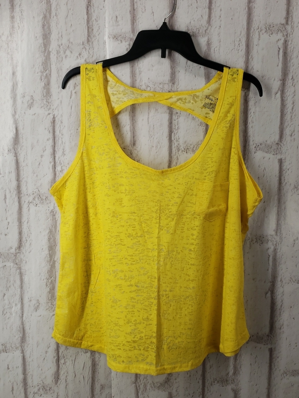 Bobbie Brooks Bright Yellow Racerback Tank. XL. NWOT